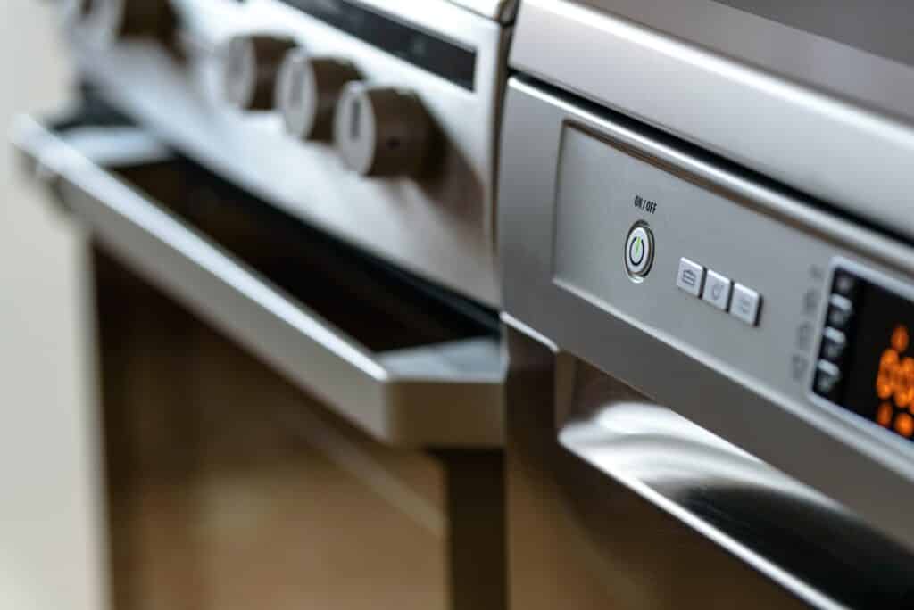 Closeup of knobs on appliances